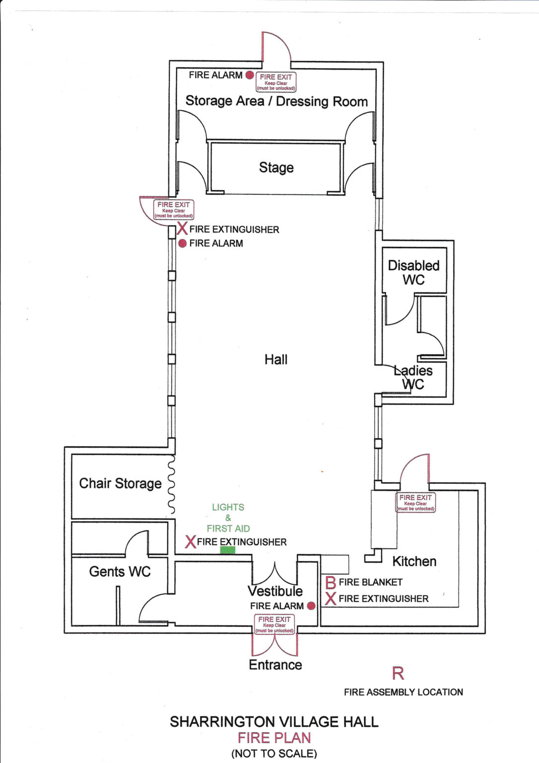 Village Hall Floor Plan – Sharrington Village